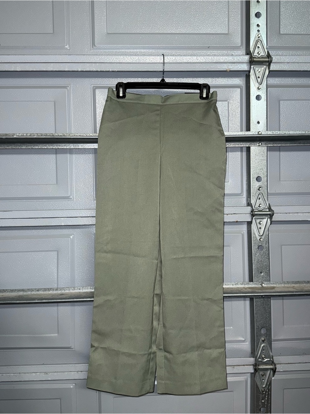 Alfred Dunner High-Waist Wide Leg Pant Trouser - Olive/Sage Green sz 6 PETITE - Picture 2 of 9